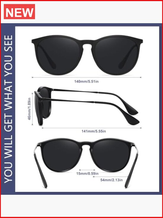 Retro Polarized Sunglasses Women 2026 Trendy Round Classic UV Protection